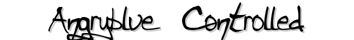 Angryblue  Controlled font